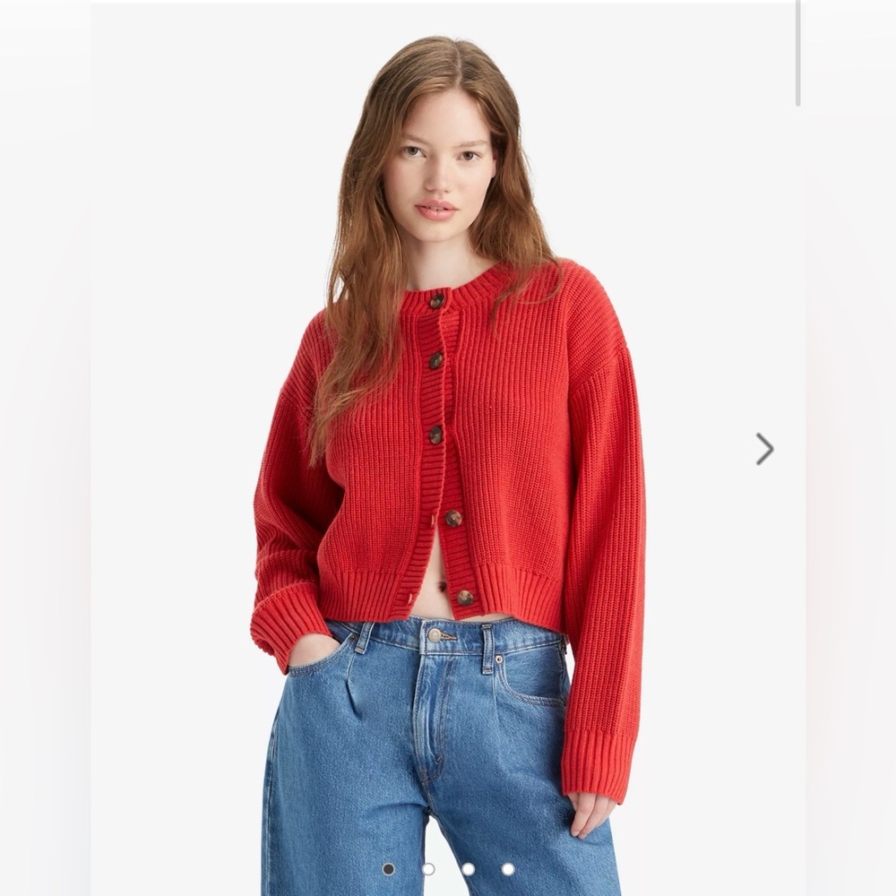 Levi’s Red Button-Up Sweater